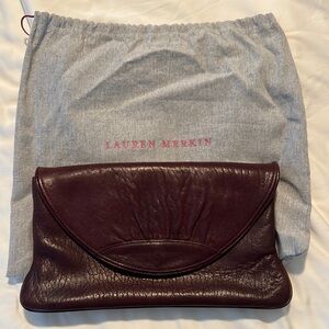 Lauren Merkin Brown Clutch Bag